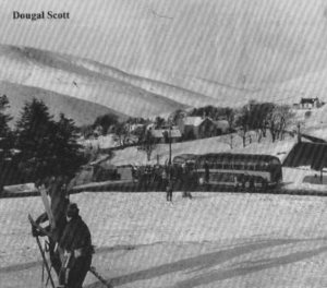 Skiers in Wanlockhead in the 1950s